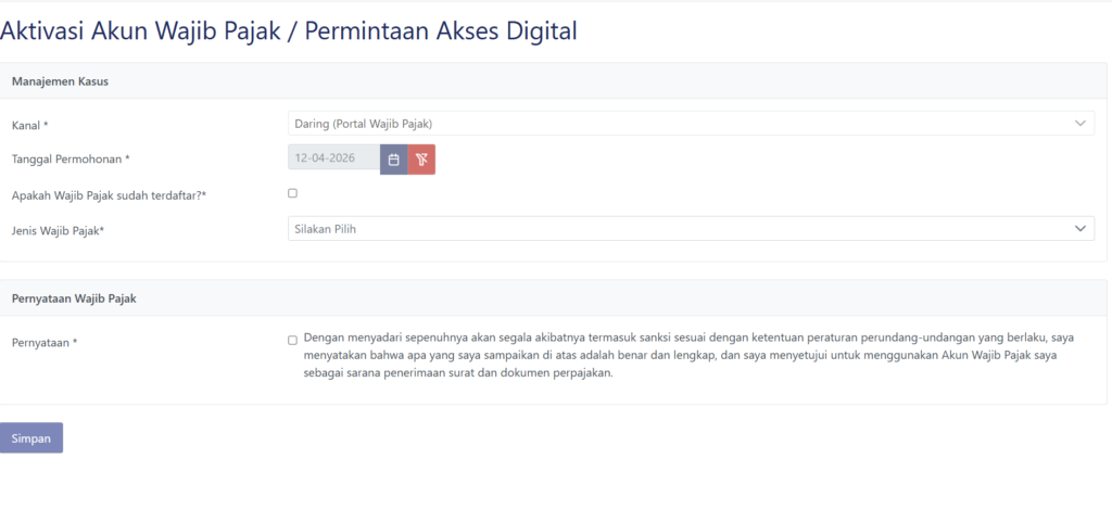 Aktivasi Akun Wajib Pajak di Coretax